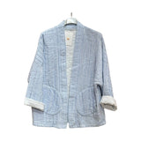 Striped cotton gauze jacket: SkyMOONSUNjacket