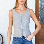 Studio Peplum Top - Newburyport StripeEmerson FryTOPS