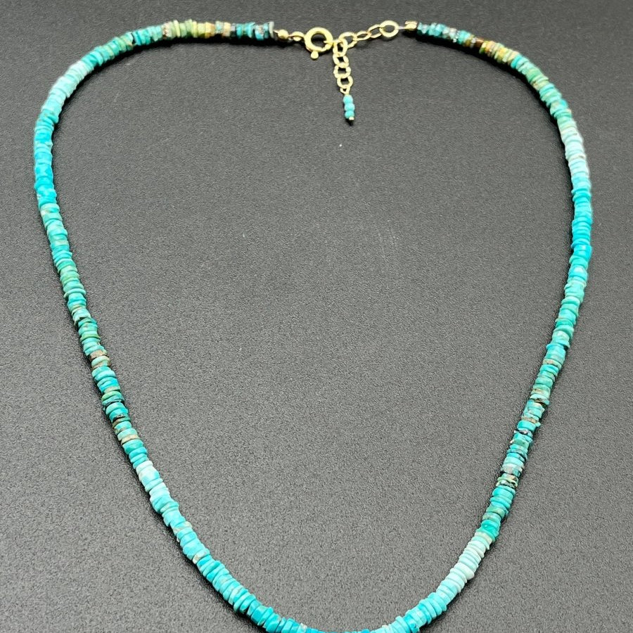 Summer Shaded Heishi Turquoise NecklaceBeth ZinkNECKLACES