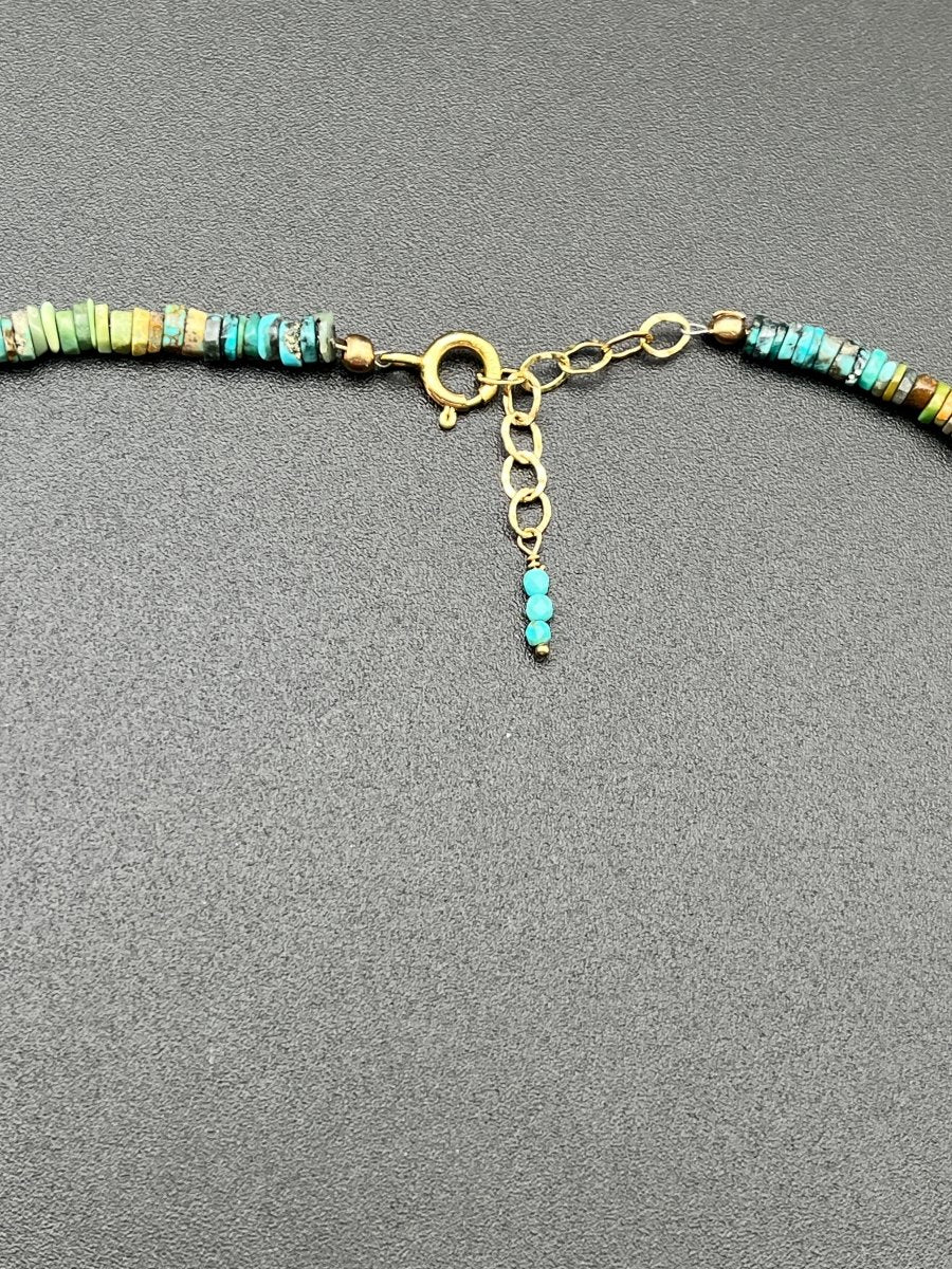 Summer Shaded Heishi Turquoise NecklaceBeth ZinkNECKLACES