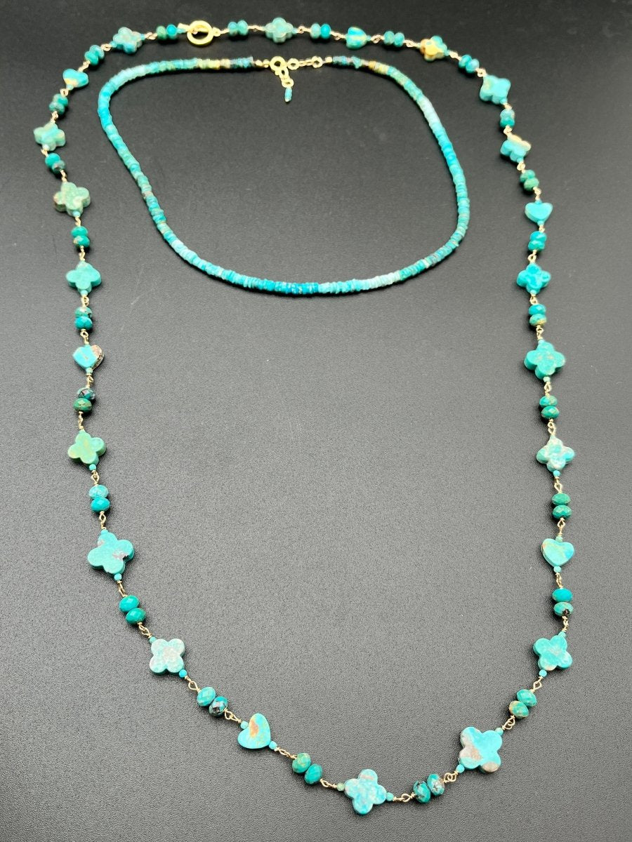Summer Shaded Heishi Turquoise NecklaceBeth ZinkNECKLACES