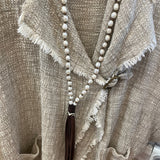 Surf N Turf - Pearls and Deer Hide Long necklaceMelody Vintage JewelryNECKLACES