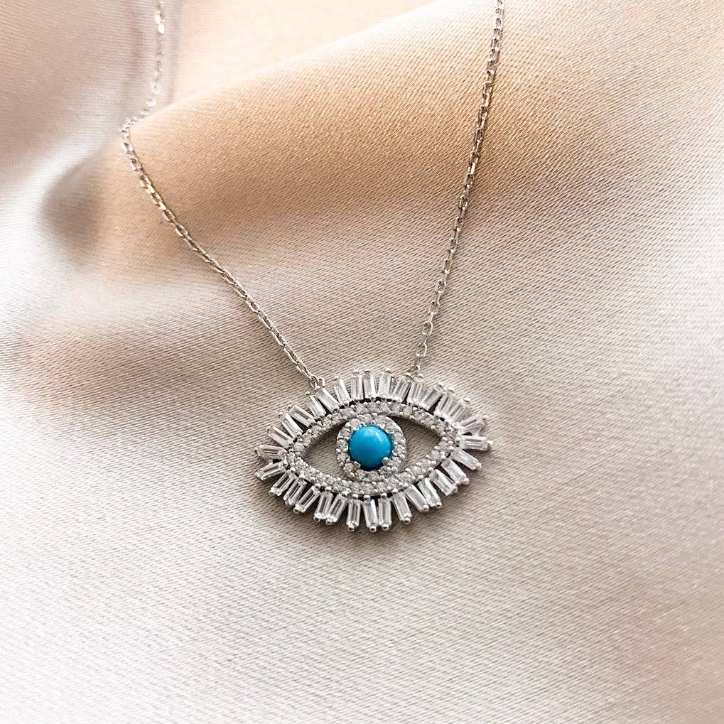Talisman Necklace of Evil Eye: two options of metalChakarr JewelryNECKLACES