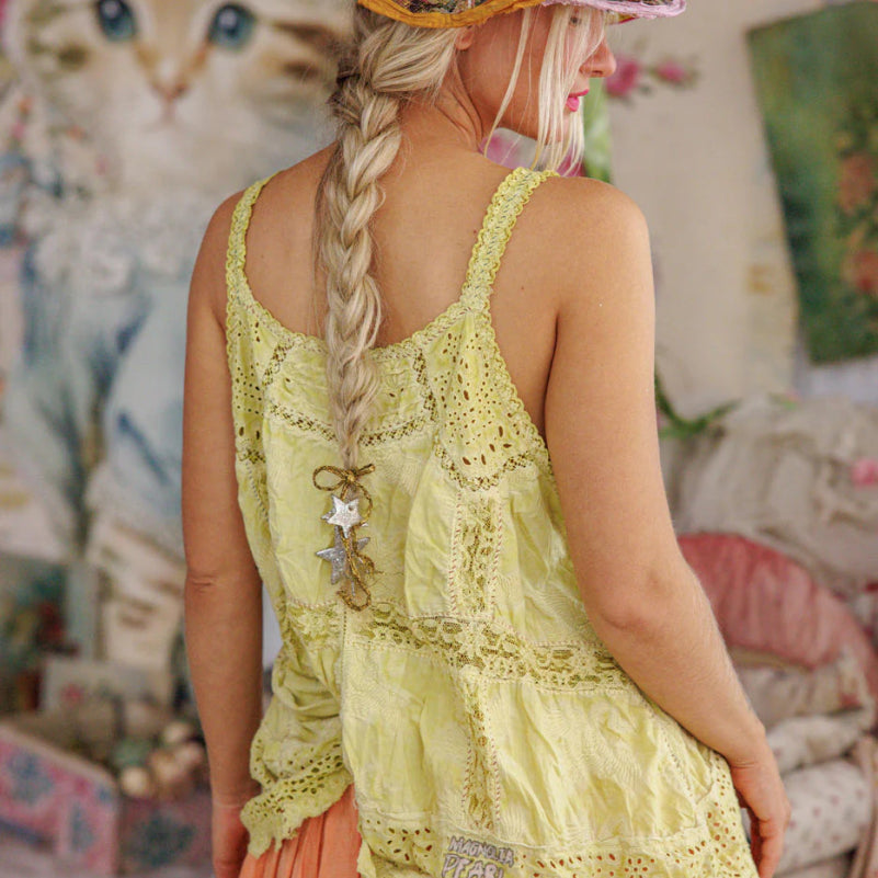 Tank 384 - Eyelet Clementine Tank - YuzuMagnolia PearlTOPS