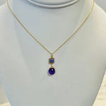 Tanzanite & Amethyst Necklace 4244 - A - B - tanz/amy - GMichelle PresslerNECKLACES