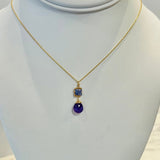 Tanzanite & Amethyst Necklace 4244 - A - B - tanz/amy - GMichelle PresslerNECKLACES