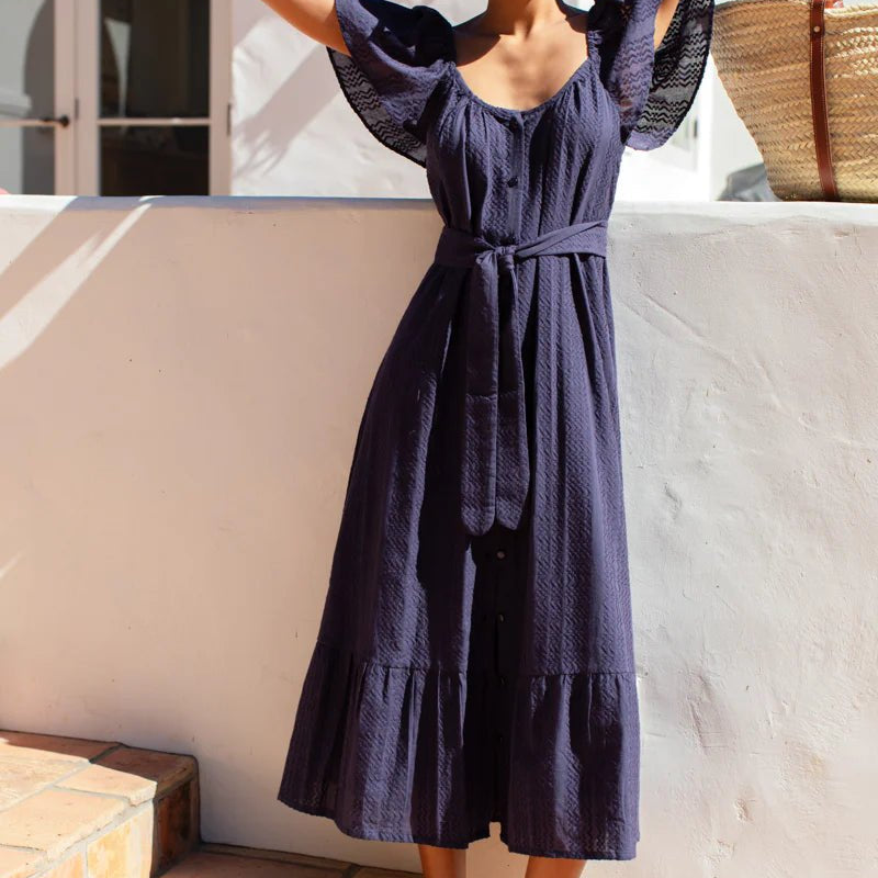 Tasha Button Sundress - Maritime BlueEmerson FryDRESS