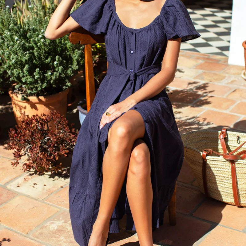 Tasha Button Sundress - Maritime BlueEmerson FryDRESS