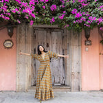 Tatiana Block Printed Dress – OchreThe Fox and The MermaidDRESS