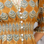 Tatiana Block Printed Dress – OchreThe Fox and The MermaidDRESS