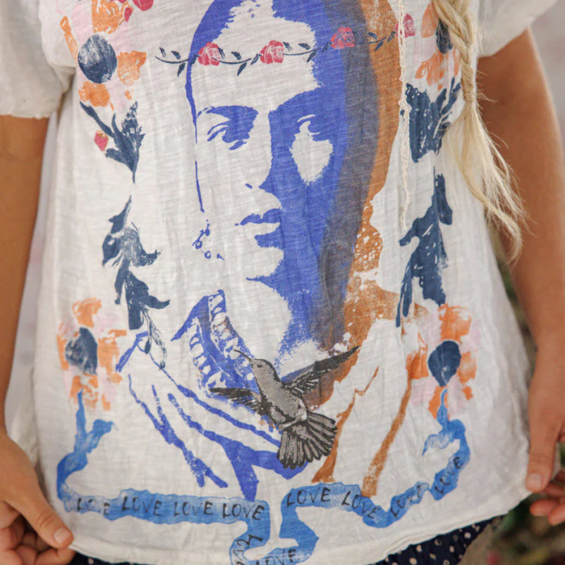 Top 2359 - Frida Baroque Tee - TrueMagnolia PearlTOPS