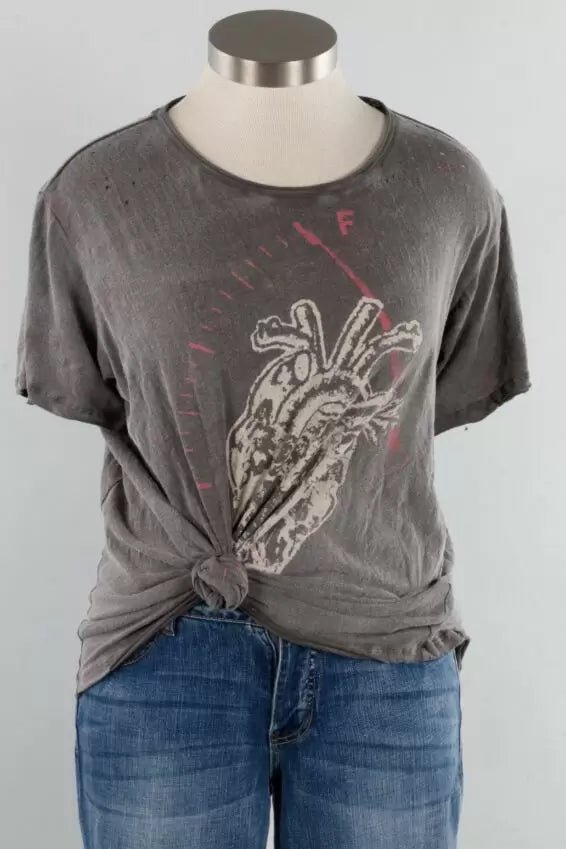 Top 922 - Full Heart Tee - OzzyMagnolia PearlTOPS