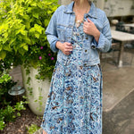 Trendy Loose Solid Color Denim JacketDipped Shopcoat