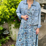 Trendy Loose Solid Color Denim JacketDipped Shopcoat