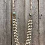 Triple Strand Pearls & Kingman TurquoiseJ.Forks DesignsNecklace