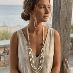 Triple Strand Pearls & Kingman TurquoiseJ.Forks DesignsNecklace
