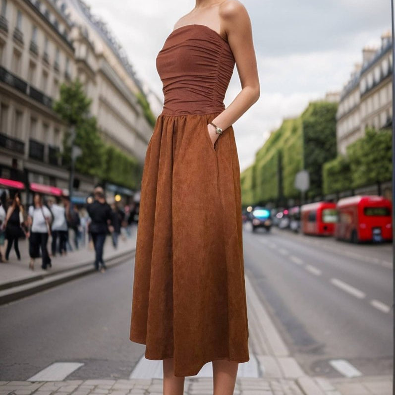 Tube Midi Dress – Hazel Nut SuedeVAVA by Joy HanDRESS