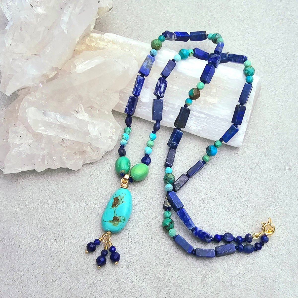 Turquoise & Lapis Necklace #8069James & JezebelleNecklace
