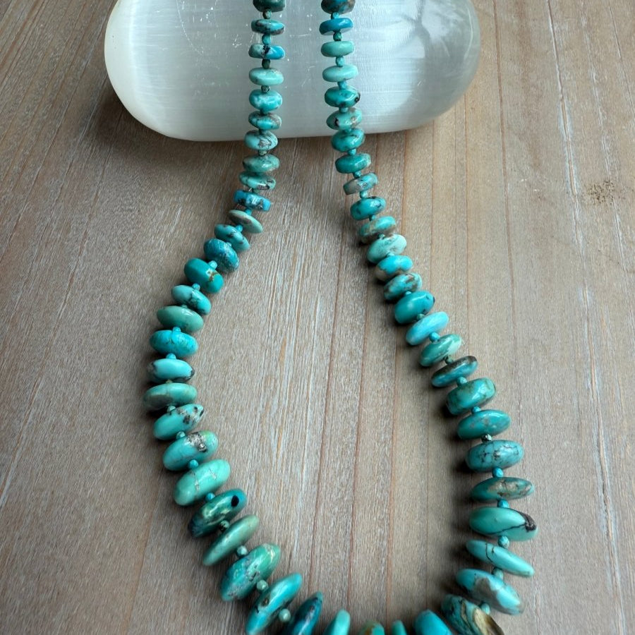 Turquoise Large Heishi Gemstones NecklaceBeth ZinkNECKLACES