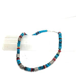 Turquoise Necklace with Crystal and Sterling Silver BeadsJinjaNECKLACES