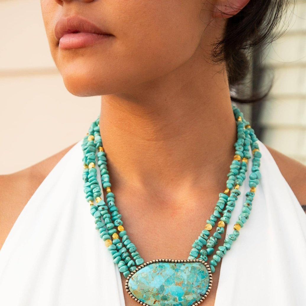 Turquoise Statement NecklaceBarse JewelryNECKLACES