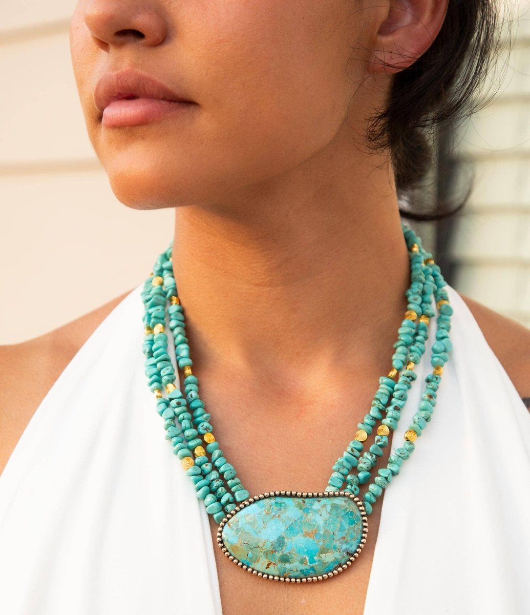 Turquoise Statement NecklaceBarse JewelryNECKLACES