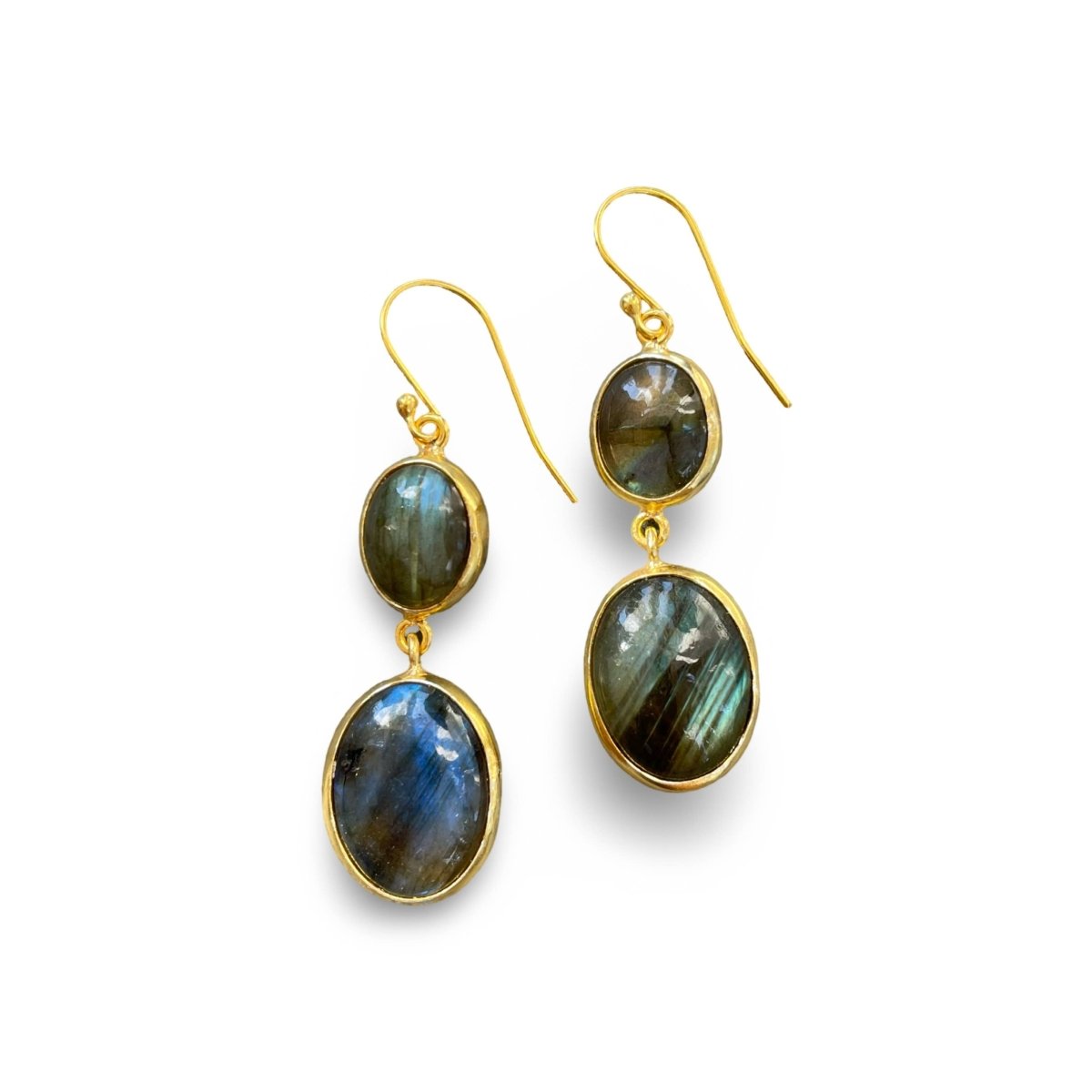 Two Stone Labradorite EarringsChakarr JewelryEARRINGS