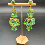 Vintage Crystal Chandelier Earrings - Clip OnsZiabirdEARRINGS