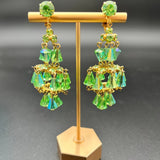 Vintage Crystal Chandelier Earrings - Clip OnsZiabirdEARRINGS