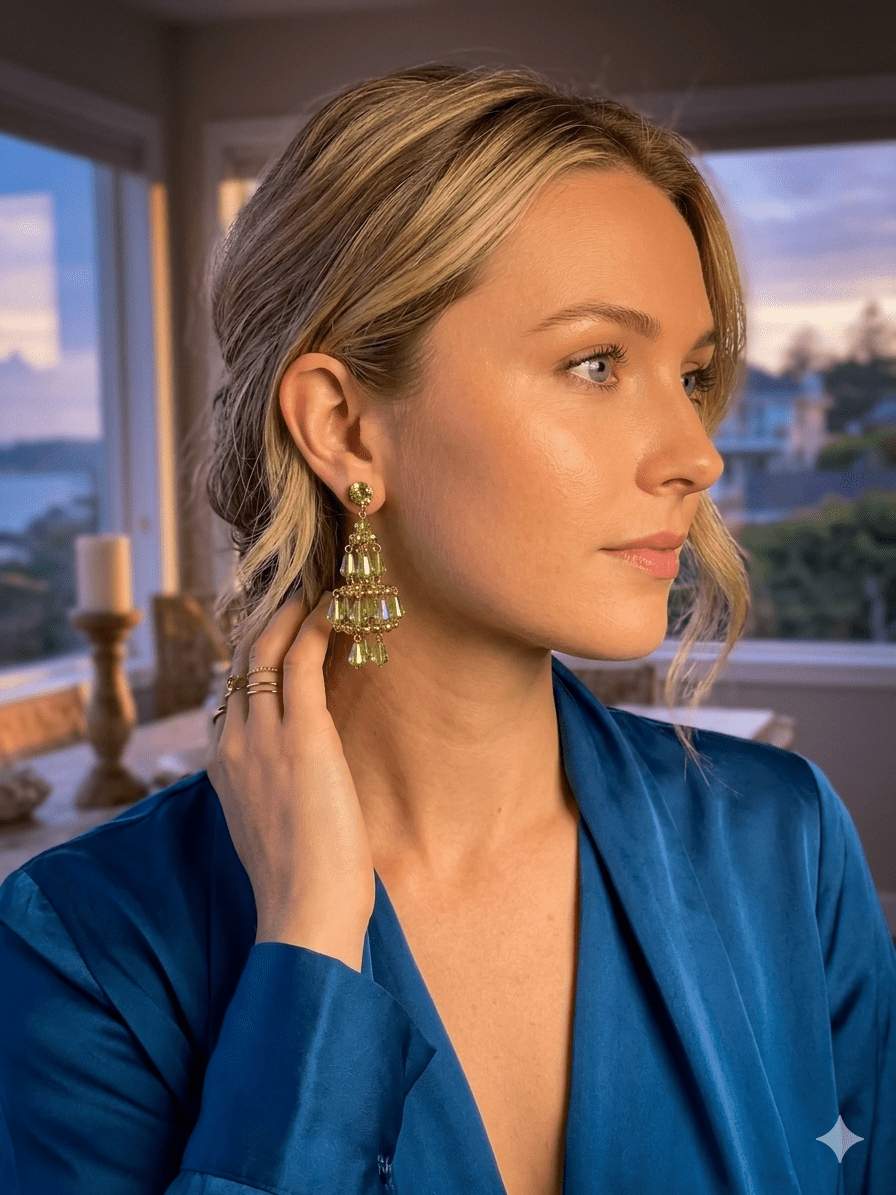 Vintage Crystal Chandelier Earrings - Clip OnsZiabirdEARRINGS