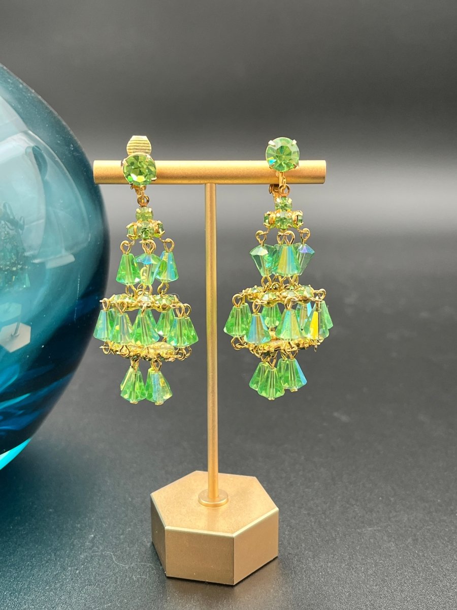 Vintage Crystal Chandelier Earrings - Clip OnsZiabirdEARRINGS