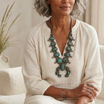 Vintage Navajo Turquoise Squash Blossom (1970s)ZiabirdNECKLACES