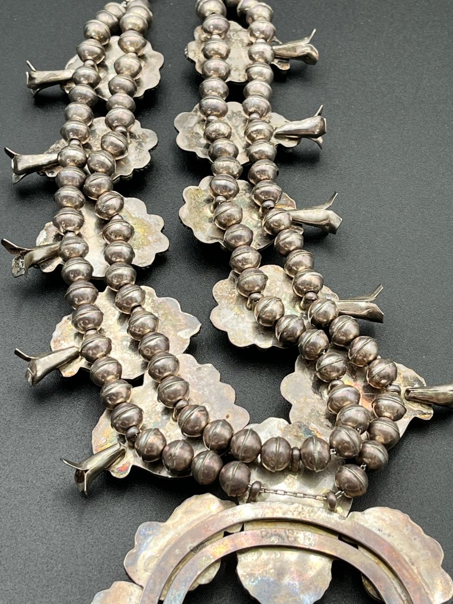 Vintage Navajo Turquoise Squash Blossom (1970s)ZiabirdNECKLACES