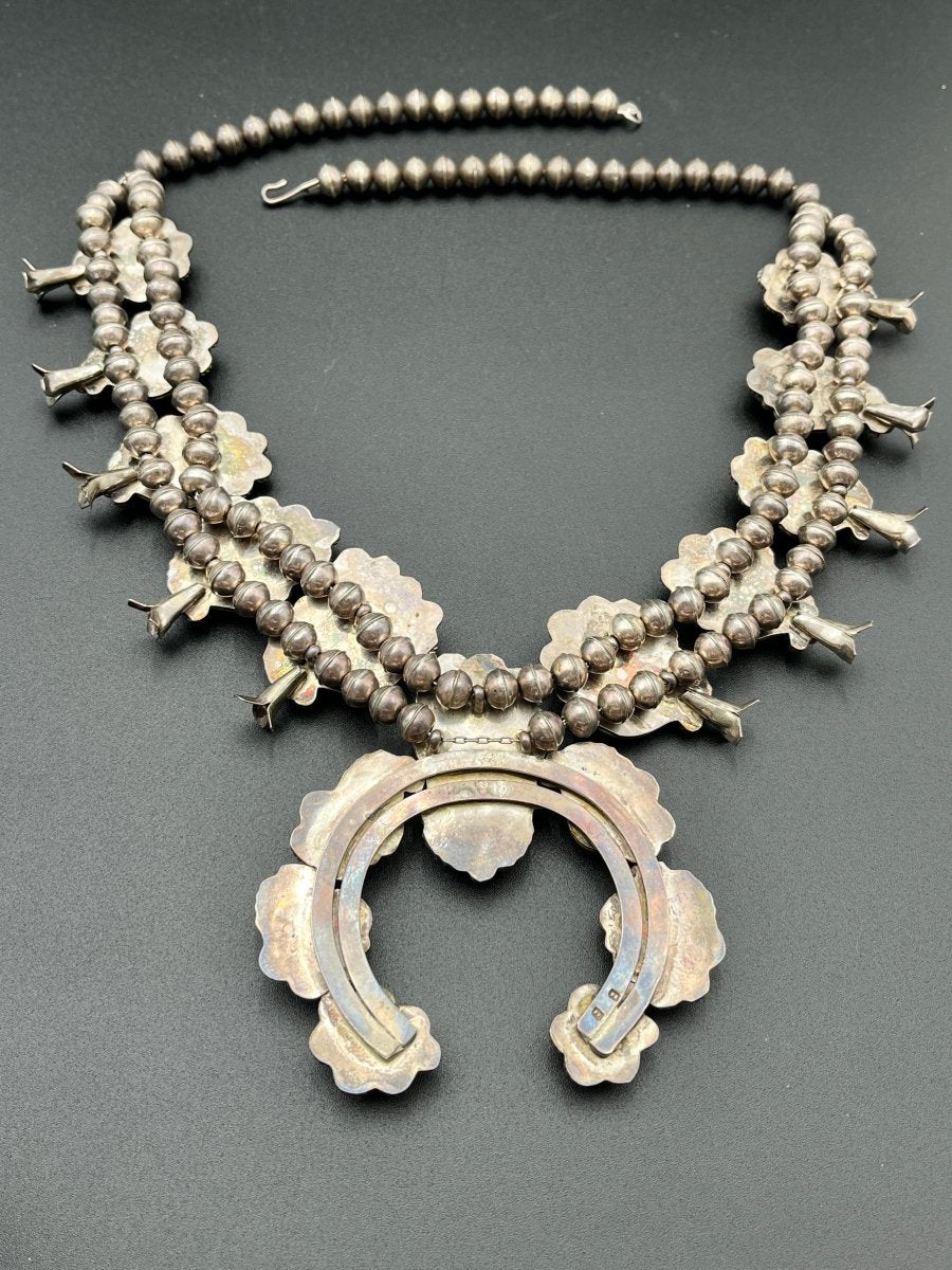 Vintage Navajo Turquoise Squash Blossom (1970s)ZiabirdNECKLACES