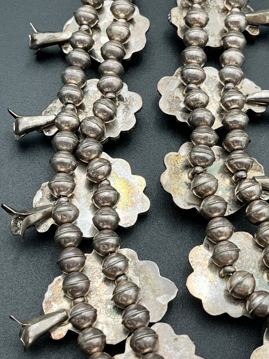 Vintage Navajo Turquoise Squash Blossom (1970s)ZiabirdNECKLACES