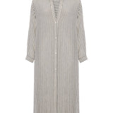Voyage Shirt Dress - Black StripesThe HandloomDress