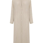 Voyage Shirt Dress - Khaki Green StripesThe HandloomDress