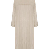 Voyage Shirt Dress - Khaki Green StripesThe HandloomDress