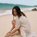 Voyage Shirt Dress - Khaki Green StripesThe HandloomDress