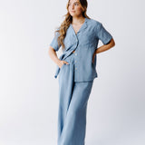 Washable Silk Wide-Leg Pants