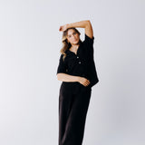 Washable Silk Wide-Leg Pants