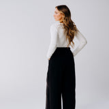 Washable Silk Wide-Leg Pants