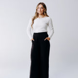 Washable Silk Wide-Leg Pants