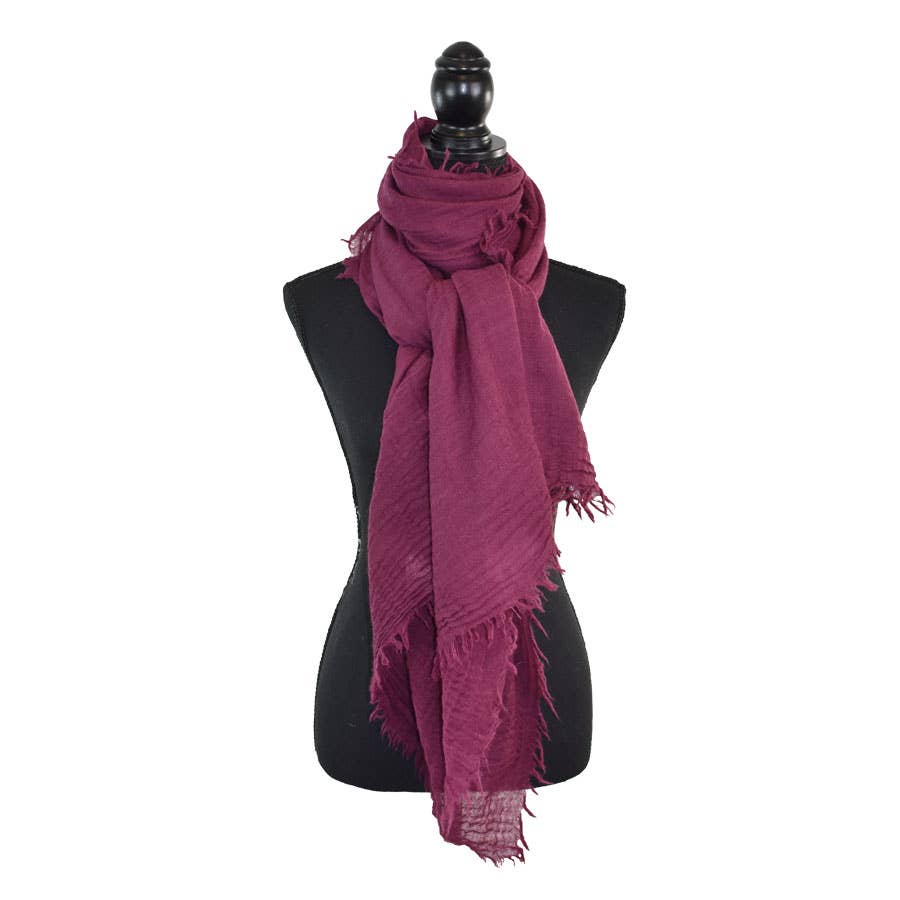 Whisper Hand Dyed Scarf — EggplantDupatta DesignsSCARVES