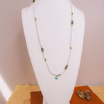 White Beaded Long NecklaceMelody Vintage JewelryNecklace