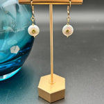 White Coin Pearl with Peridot Center EarringsBeth ZinkEARRINGS