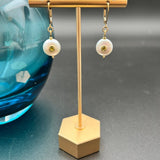 White Coin Pearl with Peridot Center EarringsBeth ZinkEARRINGS