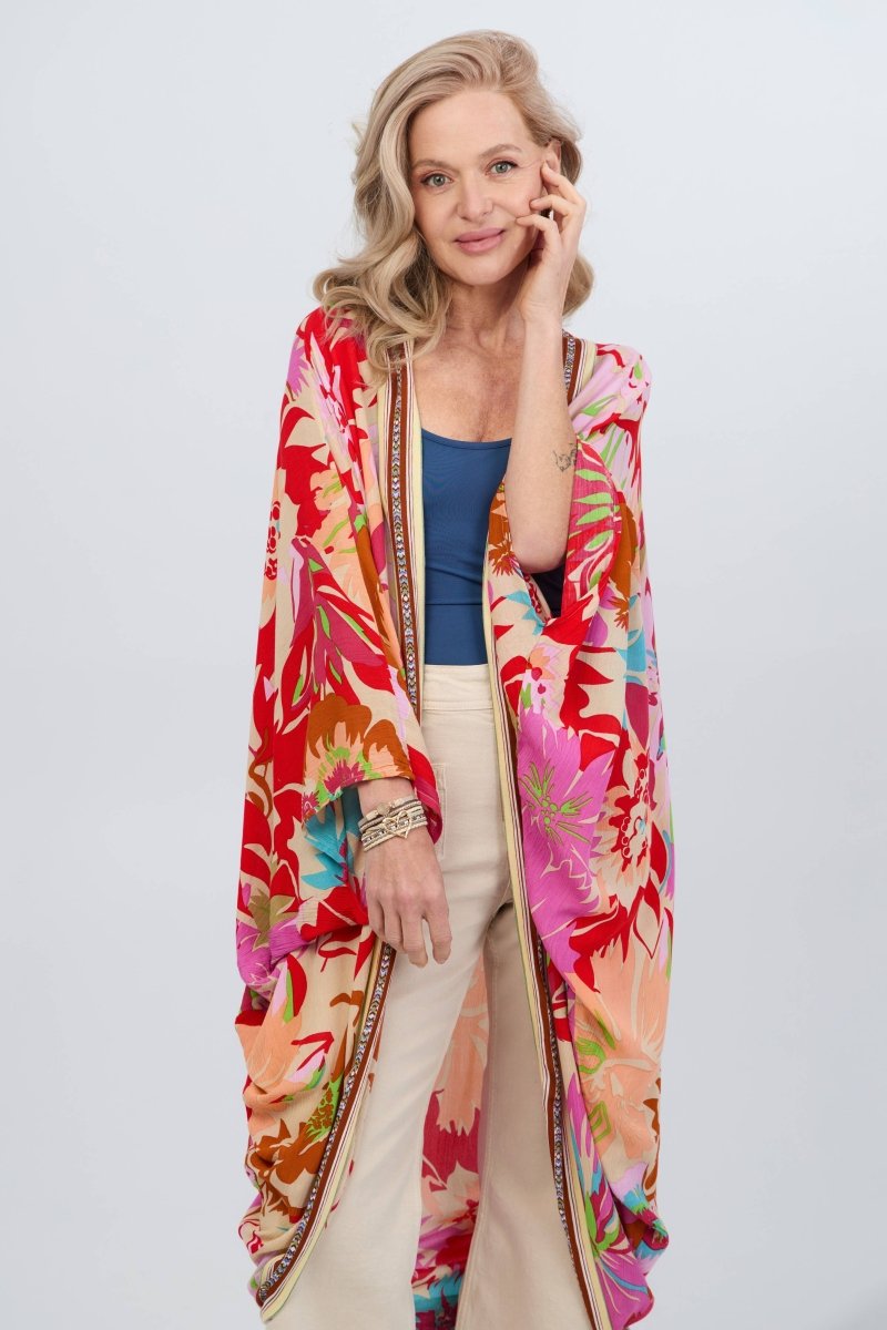 Wing Sleeve Floral KimonoSAACHIKimono