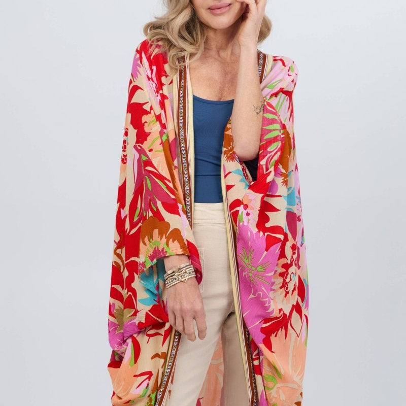 Wing Sleeve Floral KimonoSAACHIKimono