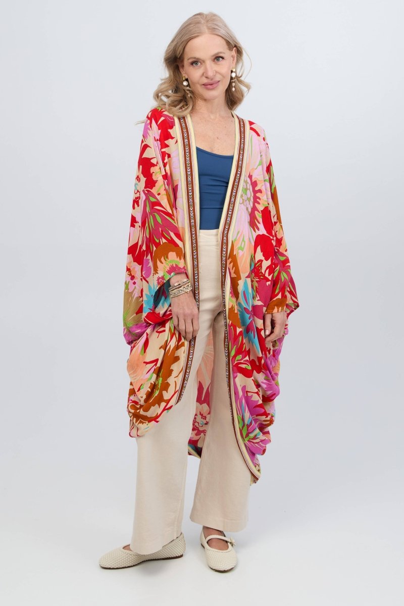 Wing Sleeve Floral KimonoSAACHIKimono